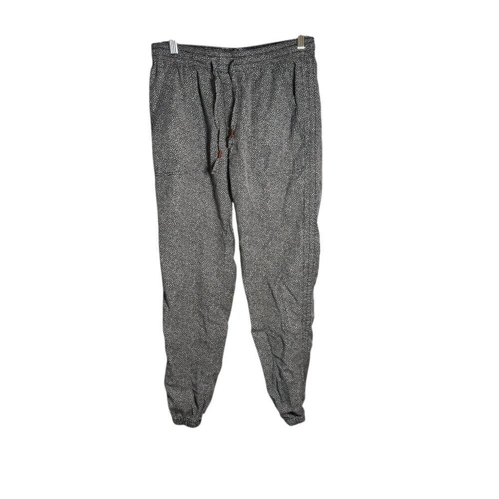 Anthropologie Black & White Polka Dot Drawstring Lounge jogger Pants XS